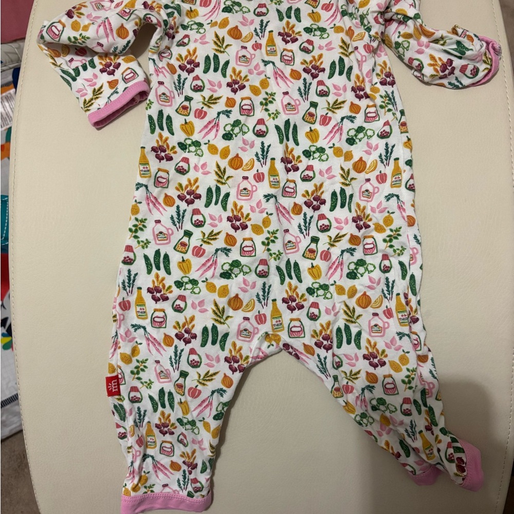 Magnetic Me Pink and Green Patterned sleeper 0-3 month